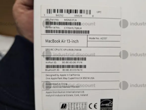 5#9095 Apple Macbook air M1 con scatola