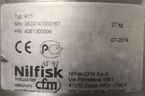 ASPIRATORE AD ARIA COMPRESSA – NILFISK CFM A15 (ASP-41)