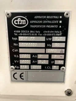 ASPIRATORE INDUSTRIALE – CFM – MOD. 3306 XX (ASP-64)