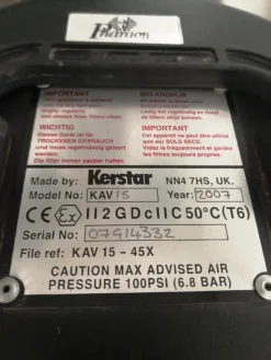 ASPIRATORE SECCO – KERSTAR – MOD. KAV 15 (ASP-43)