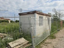 8#9467 Attrezzature edili tra cui recinzione metallicai box ufficio taglierina ad acqua