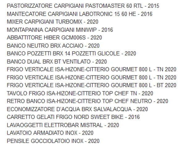 Attrezzature per gelateria di design completa