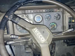1#9189 Autocarro Fiat Iveco 109 con cassone ribaltabile trilaterale e gru Effer