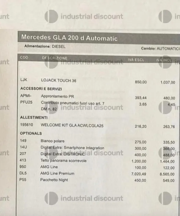 2#9847 Autovettura Mercedes GLA 200