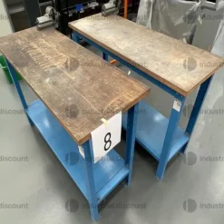 6#9214 6 banchi da lavoro blu con 6 morse da banco