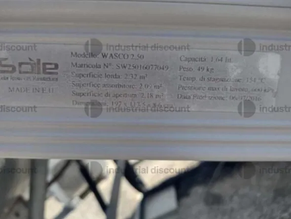 12#8767 Boiler termosolare Sòle Wasco 2.50