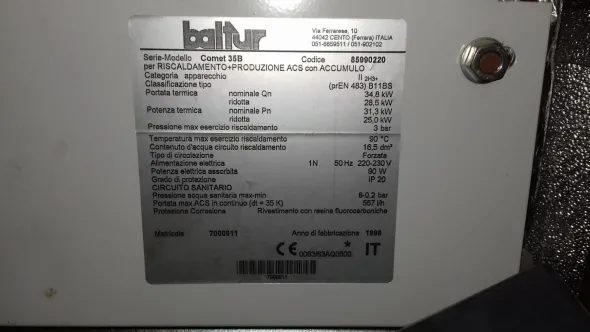 Caldaia Baltur Comet a gas in ghisa