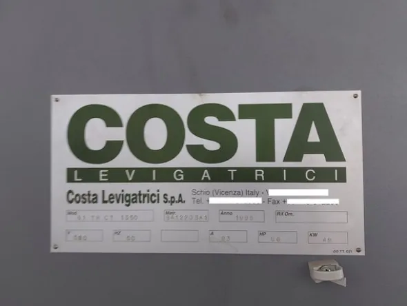 4#8197 Calibratrice/Levigatrice Costa 81 TR CT