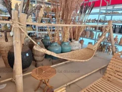 8#9425 Canoa Borneo e Armadietto con Sculture Timor