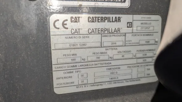 Carrello elevatore CAT Caterpillar EP15PNT