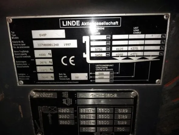 38#8616 Carrello elevatore Linde tipo E48P