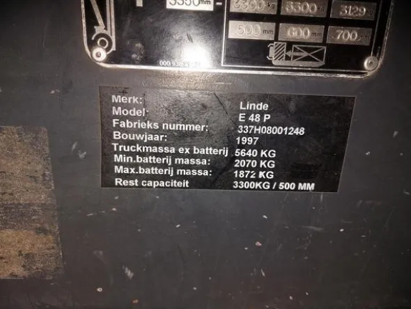 38#8616 Carrello elevatore Linde tipo E48P