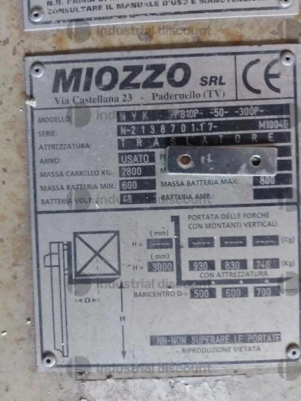 20#9470 Carrello elevatore MIOZZO NYK 1B10P-50-300P