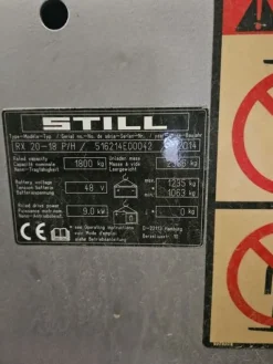 1#8702 Carrello elevatore Still Rx 20-18