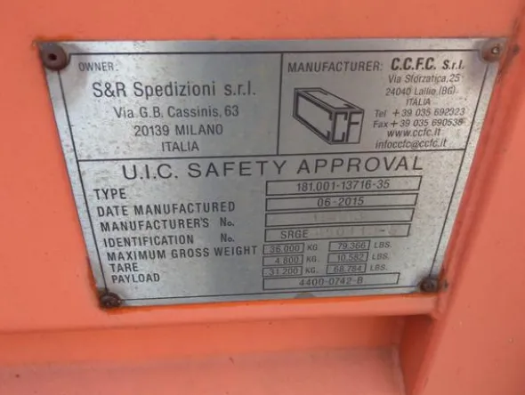 20#4158 CCFC cassa mobile Uic Tautliner 45