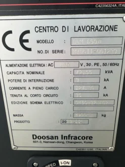 Centro di lavoro DOOSAN DNM 650 II | 1270x670x625