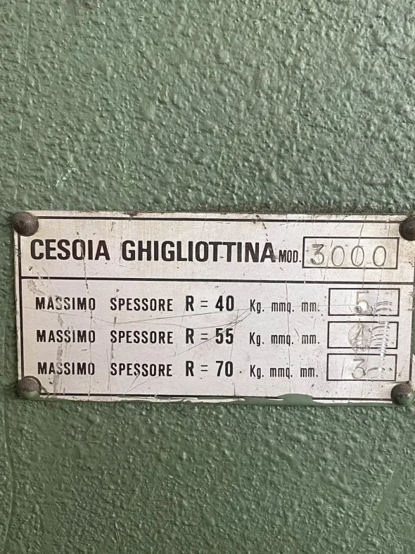 Cesoia a Ghigliottina BL 3000 X 5 mm USATA