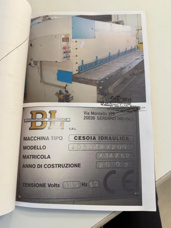 CESOIA A GHIGLIOTTINA BL 4050x4produzione italiana