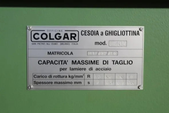 6#6964 Cesoia a ghigliottina Colgar C403