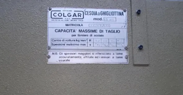 14#3528 Cesoia Colgar da 4000x7,5