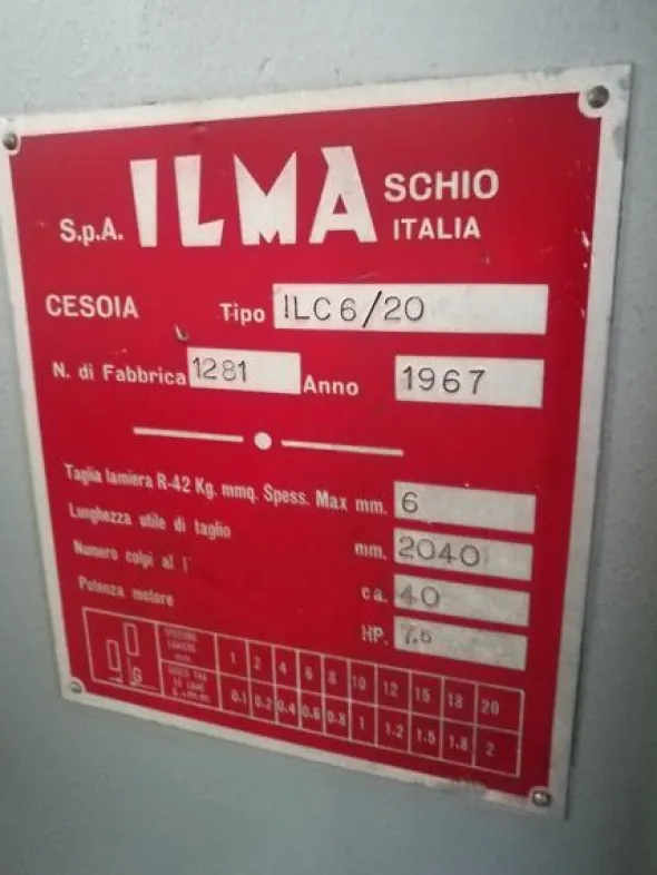 2#4247 Cesoia Ilma ILC6/20 2000 x 6 mm