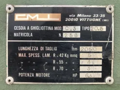 Cesoia meccanica CMLL 2000x5 – Incavo 500