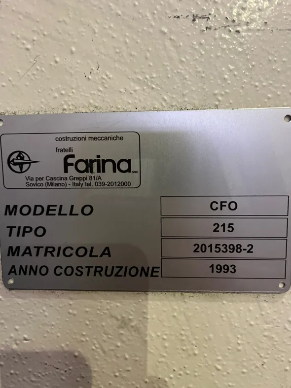Cesoia oleodinamica Farina 2050x15mm usata
