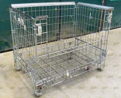 Ceste zincate con ruote o carrelli ripiegabili usati