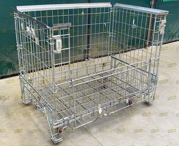 Ceste zincate con ruote o carrelli ripiegabili usati