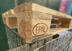 Ceste zincate con ruote o carrelli ripiegabili usati