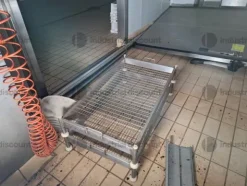 13#9389 Cesti in acciaio per carni Contenitore metallico in acciaio zincatoCarrello porta baltresche