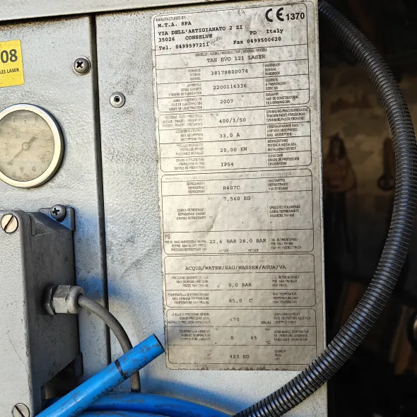Chiller MTA TAE EVO LASER 121
