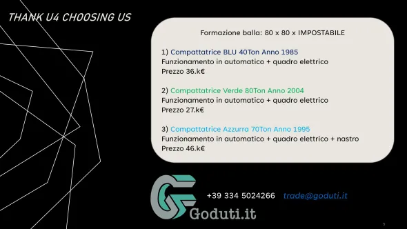 Compattatori per carta (n°03 unità)