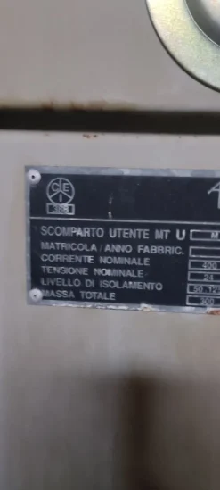 COMPONENTI PER CABINA MT/BT