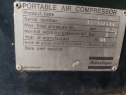 10#6400 Compressore Atlas Copco XAS350DD