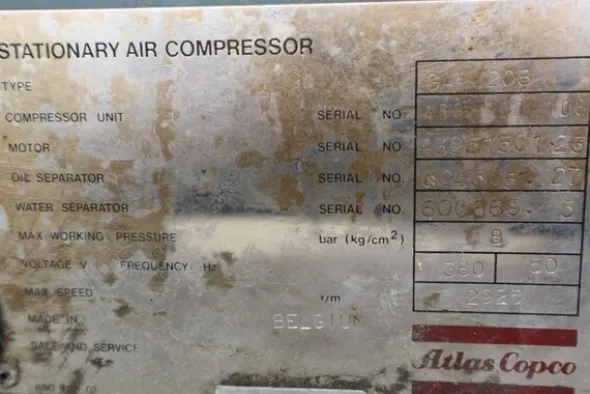 287#6560 Compressore elettrico Atlas Copco