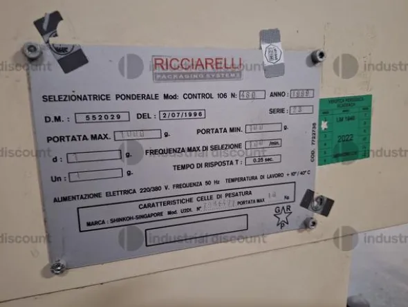 42#8478 Confezionatrice Linea 1 per Pasta Formato Nidi