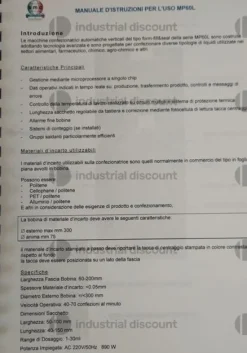 2#10223 Confezionatrice monodose SMC per polveri e granuli