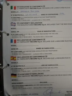 4#4084 Confezionatrice Record Gazzella T.S.