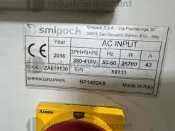 3#8777 Confezionatrice Smipack Mod. BP 1402A