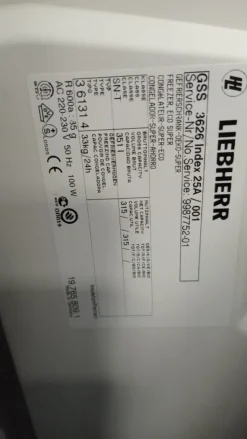 Congelatore verticale Liebherr mod. GSS 3626