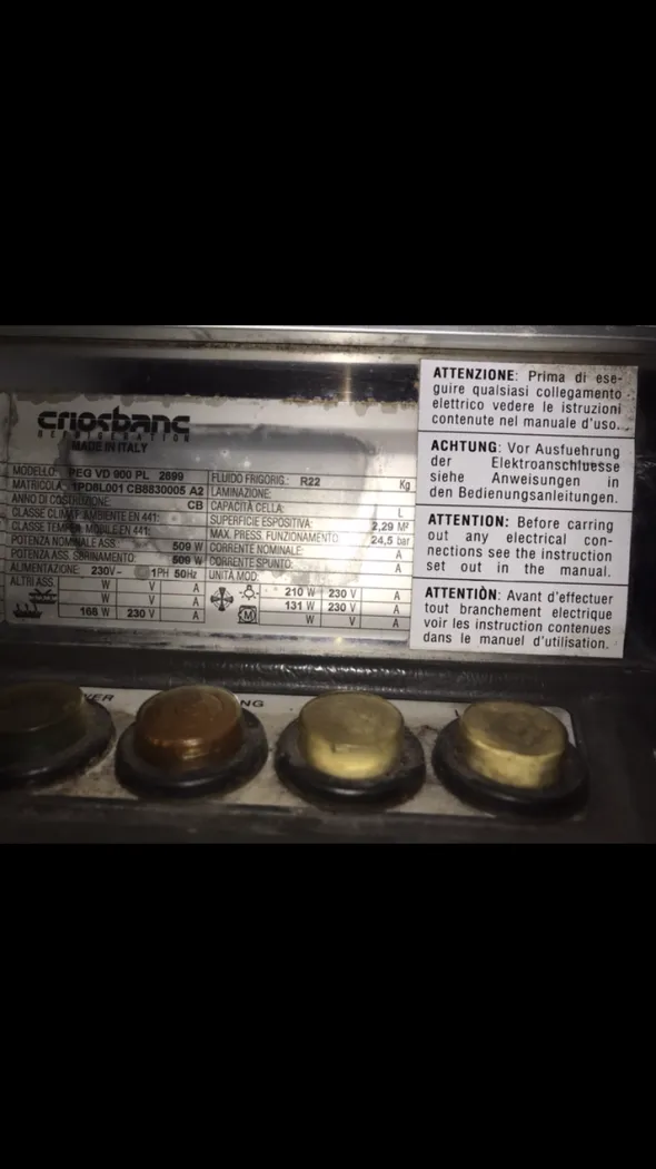 Criosbanc -banco frigo alimentare