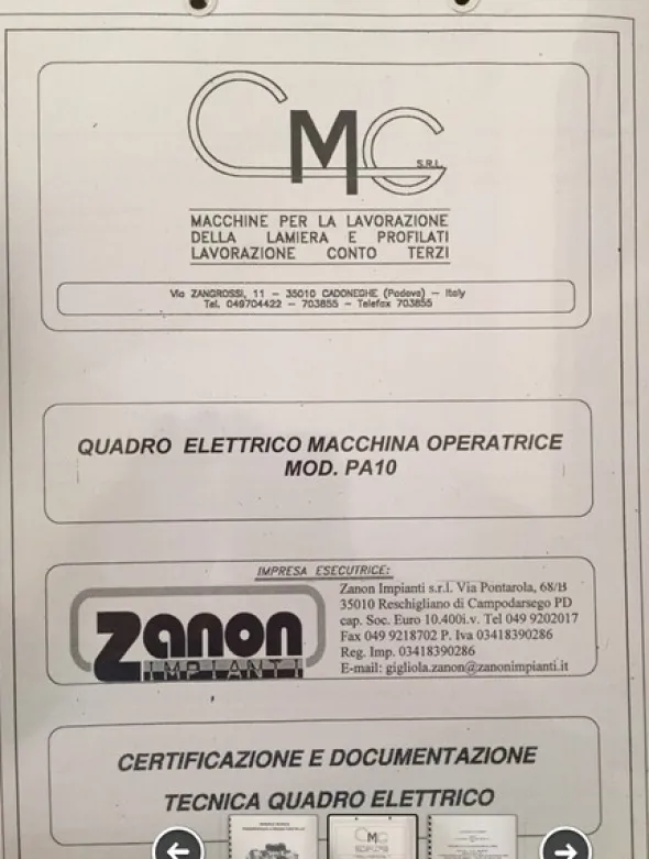11#7514 Curva Profilati CMG