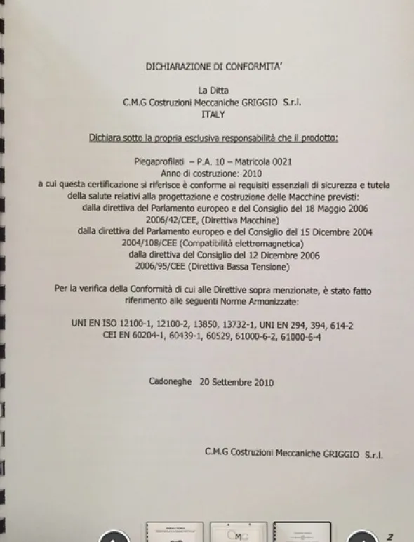 11#7514 Curva Profilati CMG