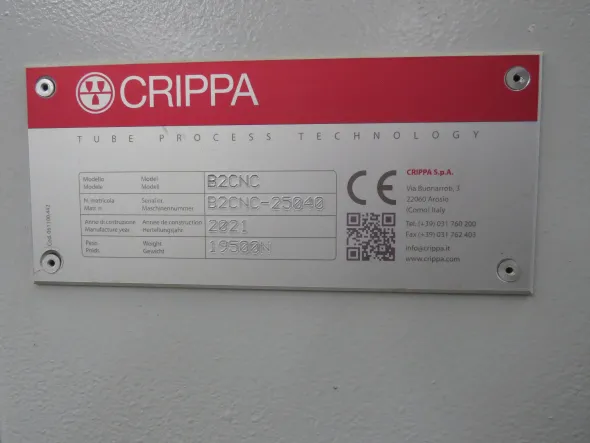 Curvatubi Crippa a controllo numerico B2CNC - Anno 2021