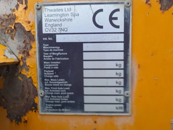 3#8048 Dumper Thwaites Mach 570