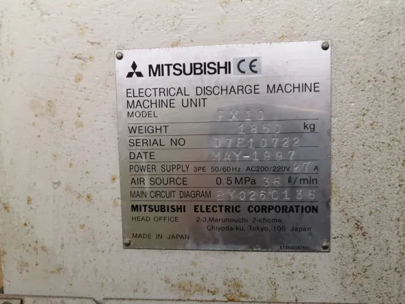 ELETTROEROSIONE MITSUBISHIFX10ANNO 1997