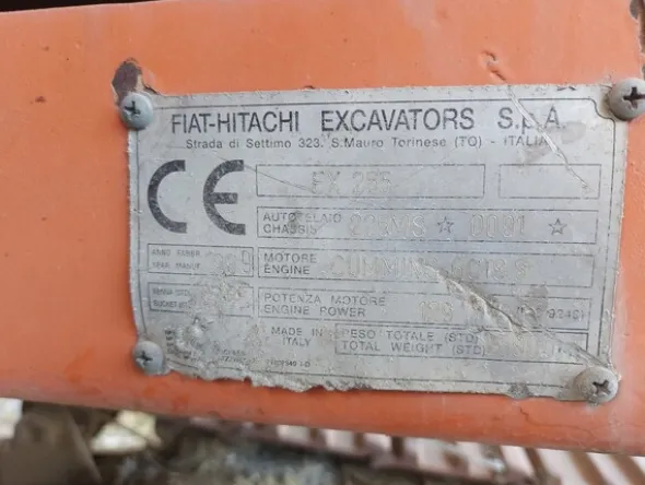 28#7850 Escavatore cingolato Fiat Hitachi EX 255