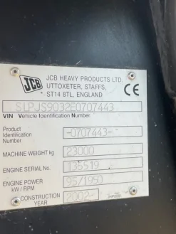 2#7113 Escavatore cingolato JCB