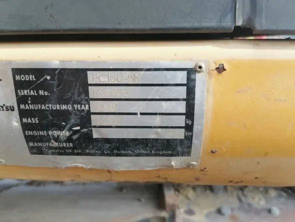 2#5567 Escavatore cingolato Komatsu PC 160